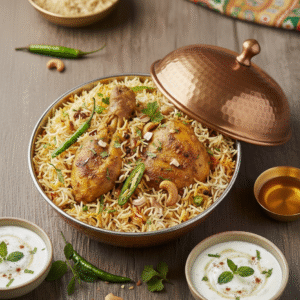 Chicken Biryani w/ yogurt Sauce