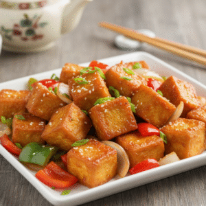 Sweet & Sour Tofu Manchurian